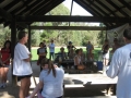 Ian Sloane announces the final results at the post race BBQ