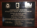 The plaque recognising the occasion