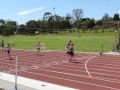 The finish of one of the 100 m races
